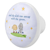 Hey Diddle Diddle - Dish Ran weg met de mond Keramische Knop (Rechts)