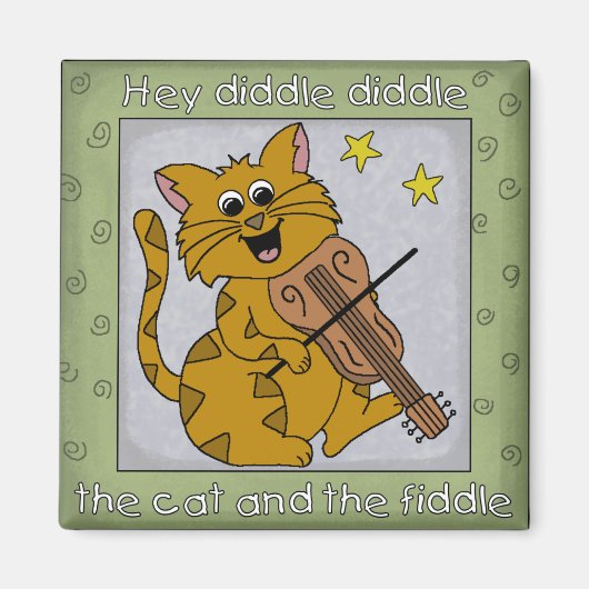 Hey Diddle Diddle, Nursery Rhyme Magnet (Devant)