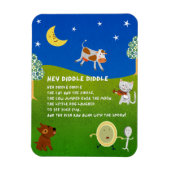 Hey Diddle Diddle Nursery Rhyme Magnet (Vertical)