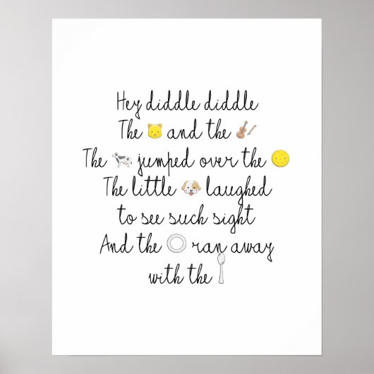 Hey Diddle Diddle Poster (Voorkant)