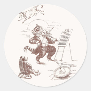 Hey Diddle  Illustratie Ronde Sticker