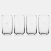 Hey Diddle Over de Maan Baby shower Blikvorm Glas (Achterkant)