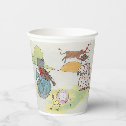 Hey Diddle The Cat en het vioolrijm Papieren Bekers (Voorkant)