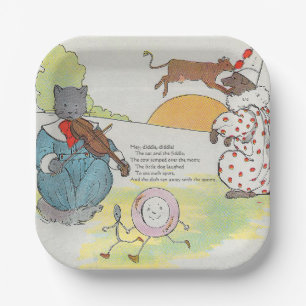 Hey Diddle The Cat en het vioolrijm Papieren Bordje