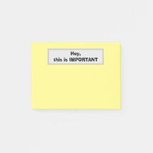 Hey, dit is BELANGRIJK (Geel)