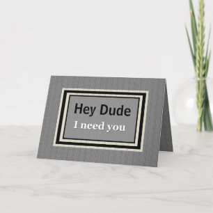 HEY DUDE Bruidsjonker Trouw Uitnodiging Zilver & Z