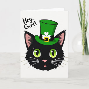 Hey Girl Kat St. Patrick's Dag Kaart