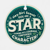 Hey Girl, tu es une STAR ! Ornement scout (Recto)