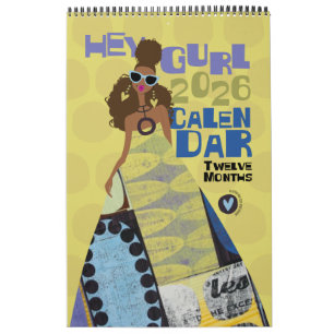 Hey Gurl 2026 12-maand kalender