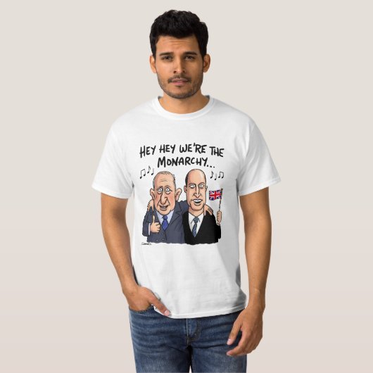 Hey, hey, we zijn de monarchie t-shirt (Voorkant volledig)