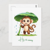 Hey' It's Raining Briefkaart (Voorkant / Achterkant)