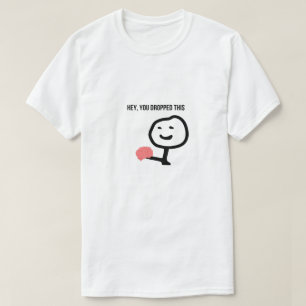 Hey je liet deze grappige stickman meme vallen t-shirt