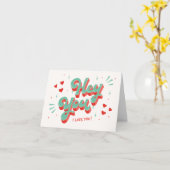 Hey, je t'aime carte (Fleur jaune)