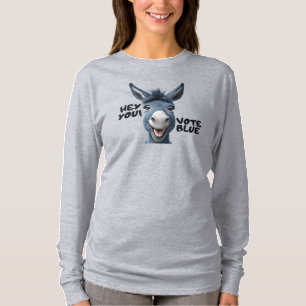 Hey jij, stem blauw, ezel sweatshirt