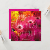 Hey jolie fille ! Carte d'anniversaire (Devant/Arrière en situation)