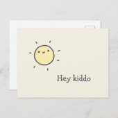 Hey kiddo - Cute Sun Briefkaart (Voorkant / Achterkant)