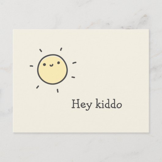 Hey kiddo - Cute Sun Briefkaart (Voorkant)