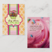 Hey Là, Cartes de visite de Cupcake Chubby (Devant / Derrière)