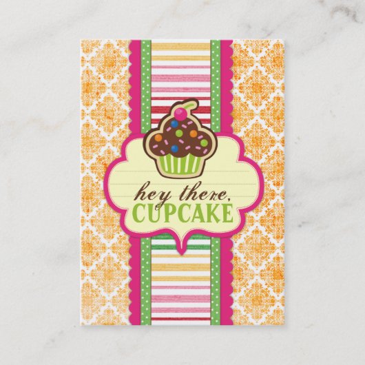 Hey Là, Cartes de visite de Cupcake Chubby (Devant)