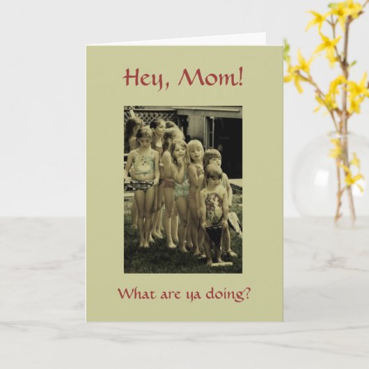 Hey Maman ~ carte (Fleur jaune)