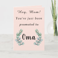 Hey Maman, tu viens d'être promu à la carte Oma