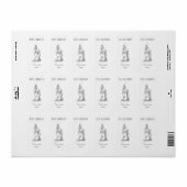 Hey Meisje  skelet bookplate Etiket (Full Sheet)