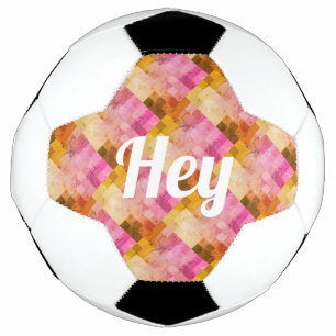 Hey motif géométrique aquarelle rose