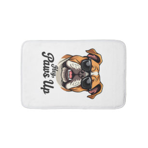 Hey Paws Up Vintage Bulldog met Zonnebril Grappig Badmat