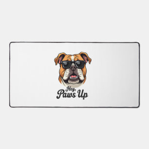 Hey Paws Up Vintage Bulldog met Zonnebril Grappig Bureaumat