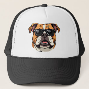 Hey Paws Up Vintage Bulldog met zonnebril Grappig Trucker Pet