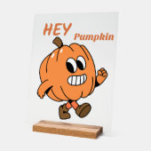 Hey Pumpkin Acryl Bord (Hoek)