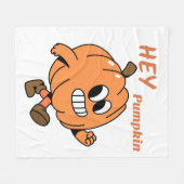 Hey Pumpkin Fleece Deken (Voorkant (Horizontaal))