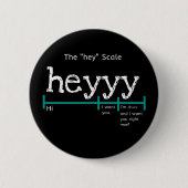 Hey Scale Heyyy Funny Ronde Button 5,7 Cm (Voorkant)