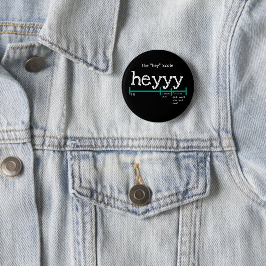 Hey Scale Heyyy Funny Ronde Button 5,7 Cm (In situ)