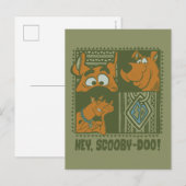 Hey Scooby-Doo Tribal Square Graphic Briefkaart (Voorkant / Achterkant)