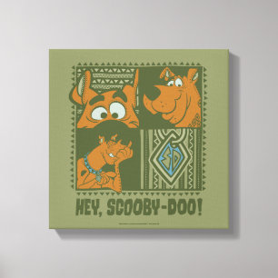 Hey Scooby-Doo Tribal Square Graphic Canvas Afdruk