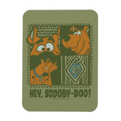 Hey Scooby-Doo Tribal Square Graphic Magneet (Verticaal)