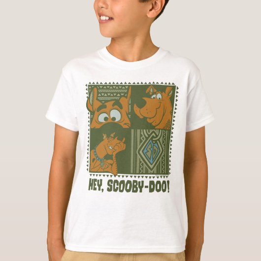 Hey Scooby-Doo Tribal Square Graphic T-shirt (Voorkant)