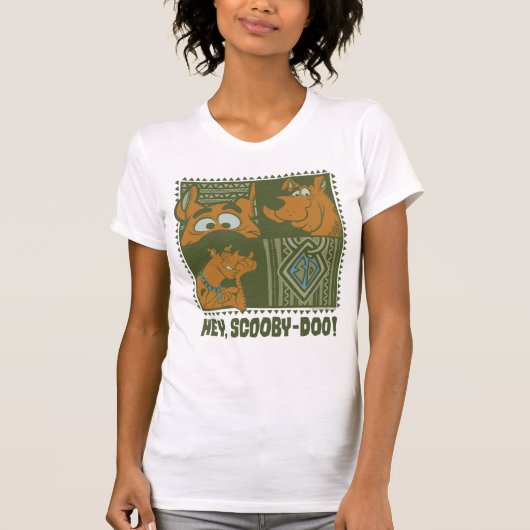 Hey Scooby-Doo Tribal Square Graphic T-shirt (Voorkant)