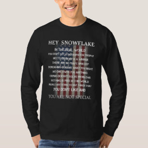 Hey Snowflake in het echte wereldveteranenleger T-shirt