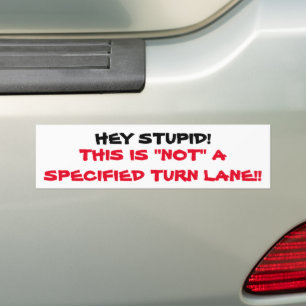 HEY STUPID BUMPER STICKER POUR HONKERS