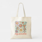 Hey Sunshine Bloemen Zomer Tote Bag (Achterkant)