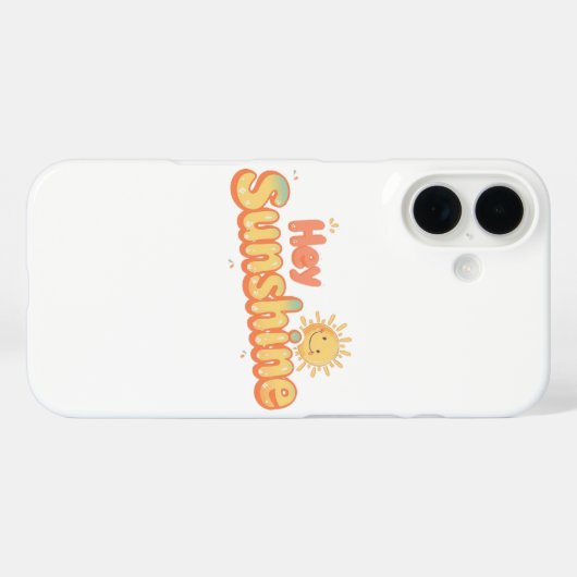 "Hey Sunshine" with Smiling Sun Case-Mate iPhone Case (Achterkant (horizontaal))