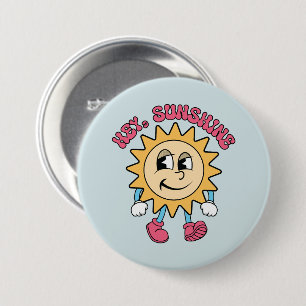 Hey, Sunshine - Zomervibes Ronde Button 7,6 Cm