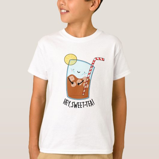 Hey Swee-Tea Funny Sweet Tea Pun T-shirt (Voorkant)