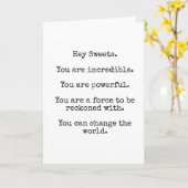 Hey Sweets Wenskaart Kaart (Gele Bloem)