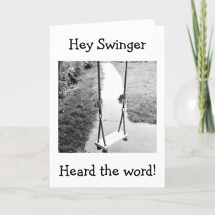 HEY SWINGER HOOR HET NIEUWS DAT JE 40 BENT! BIRTHD KAART