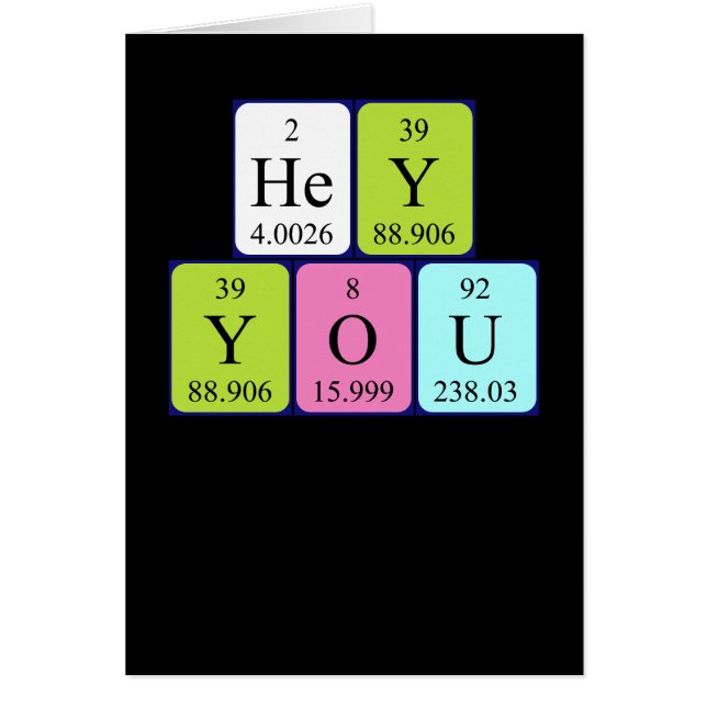 Hey, vous carte d'anniversaire 5 (Devant)