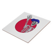 Hey Vrienden Cool en Grappig Skelet Tegeltje (Zijkant)