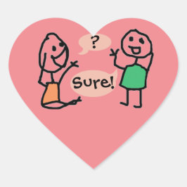 Hey Wanna Heart Sticker door RoseWrites